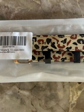 Leopard Print Leather Cream/Tan/Black Apple watch band. New.